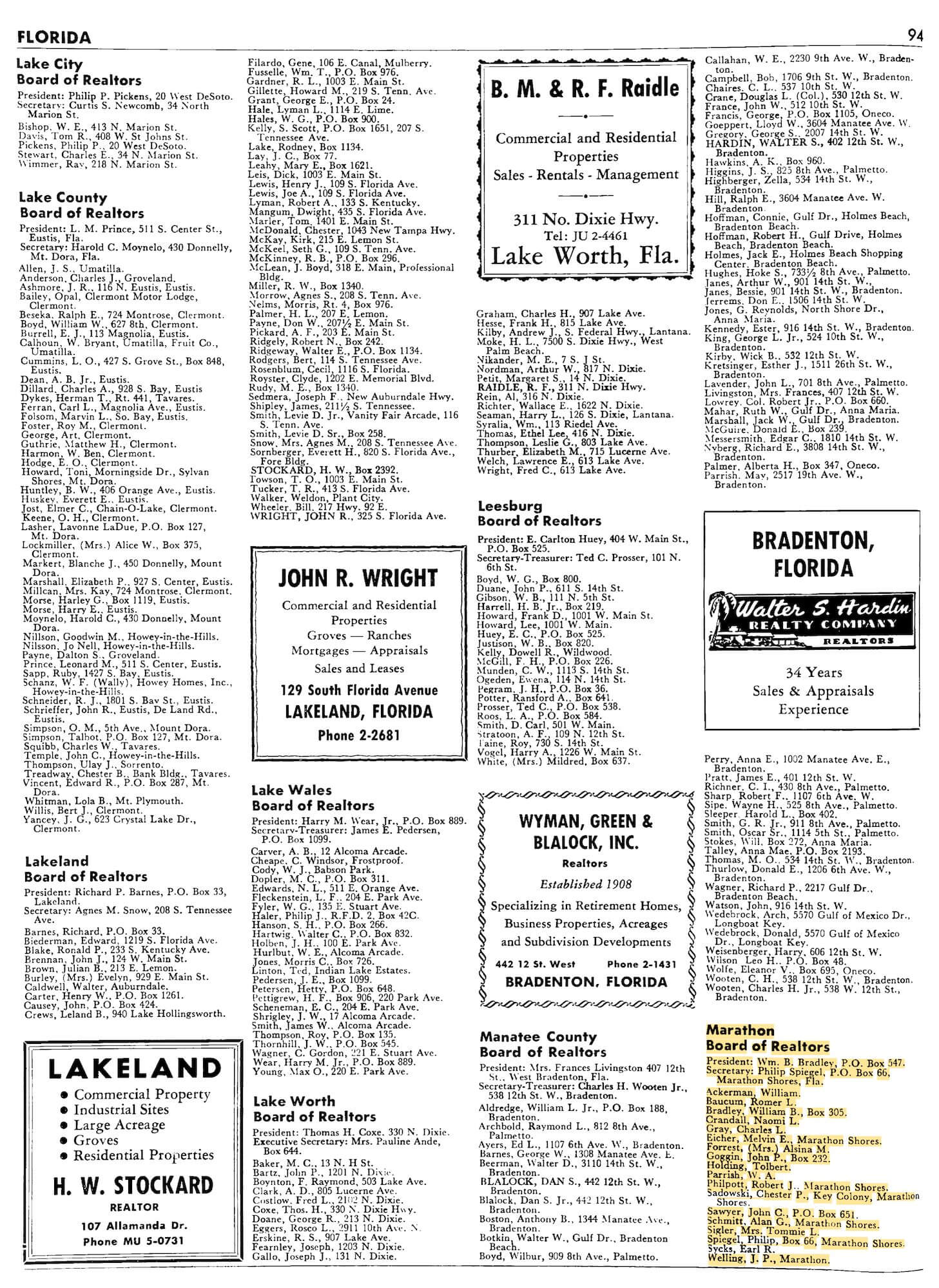 1959 MLKAR roster in the NAR directory